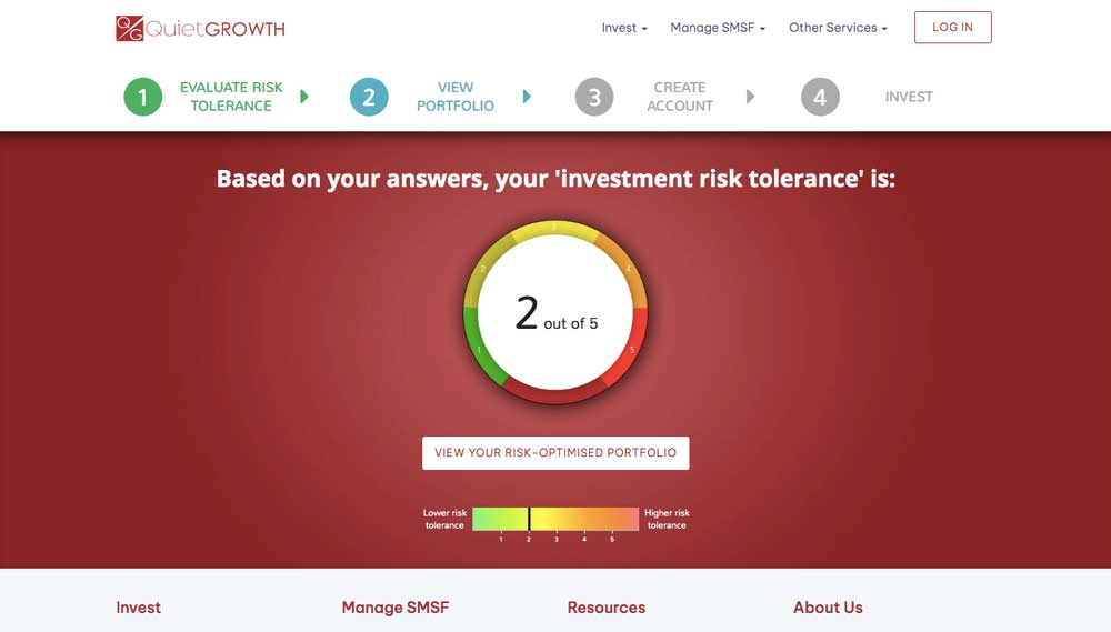 QuietGrowth Risk Tolerance Score